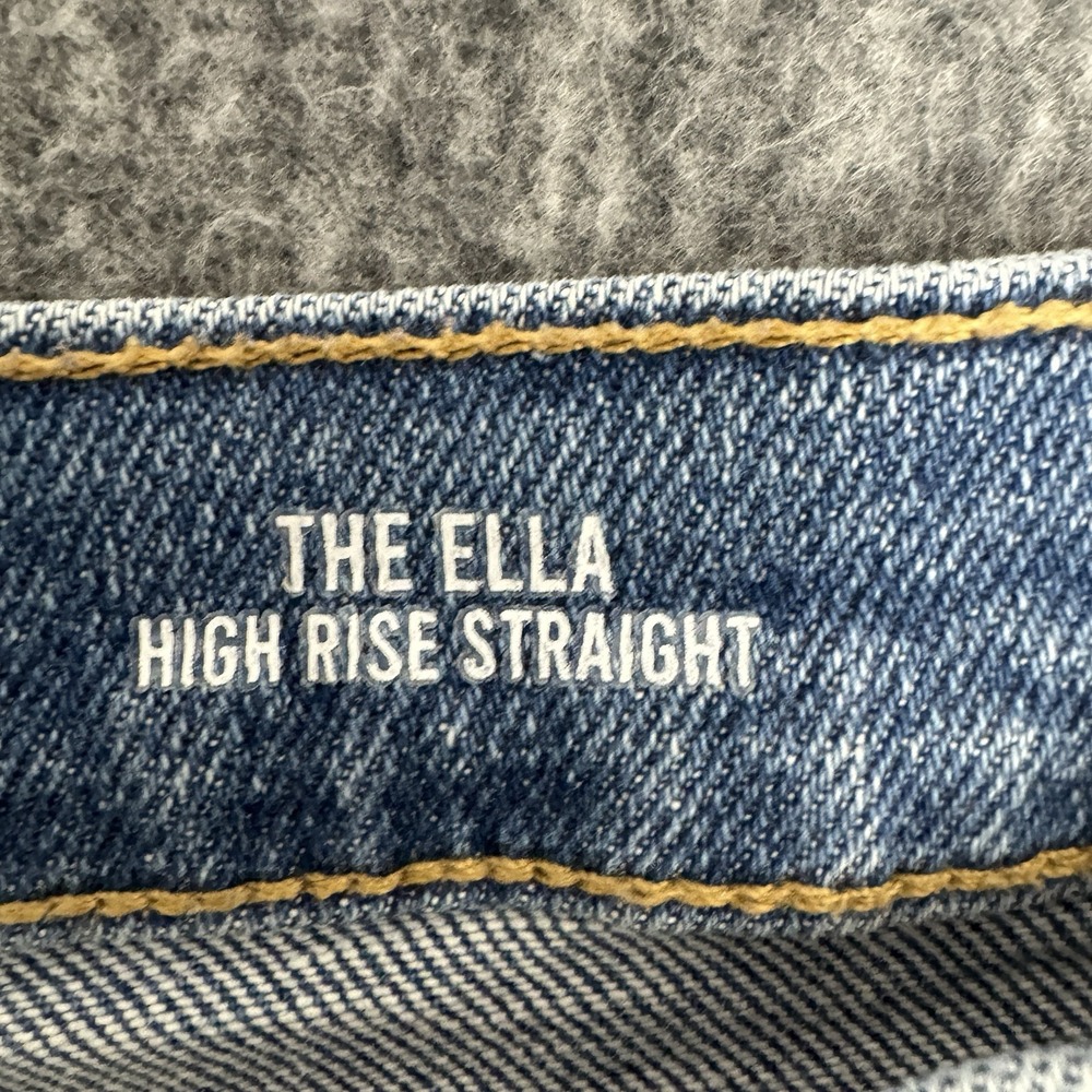 Kensie The Ella‎ High Rise Straight Raw Hem Blue Womens 14/32 Stretch - Picture 6 of 9